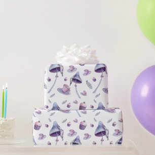 Tea party roze en blauwe waterverf cadeaupapier