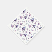 Tea party roze en blauwe waterverf servet (Hoek)