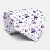 Tea party roze en blauwe waterverf stropdas (Opgerold)