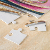  Tea Party Roze Pioenen Jigsaw Puzzel (Zijkant)