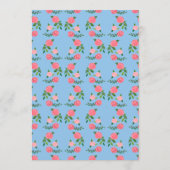 Tea Party Rozen Schattige CUSTOM Menu (Achterkant)