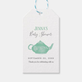 Tea Party Shabby Chic Baby shower Bedankt Cadeaulabel