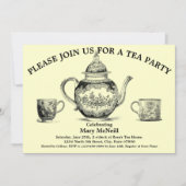  Tea Party Sjabloon Uitnodiging (Voorkant)