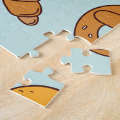 Tea party, snoepgoed naadloze achtergrond. legpuzzel (Zijkant)