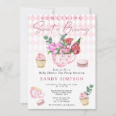 Tea Party Something Sweet is het brouwen van Baby  Kaart (Voorkant)