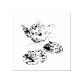 Tea party stamp rubberstempel (Afrduk)