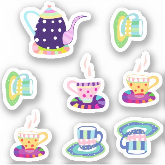 Tea Party:. Sticker (Voorkant)