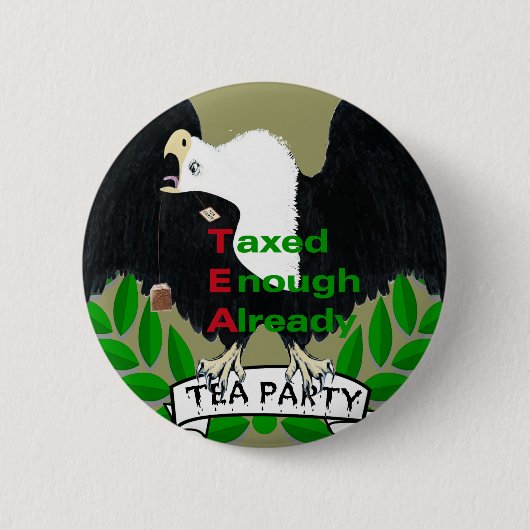 TEA Party Supply Ronde Button 5,7 Cm (Voorkant)
