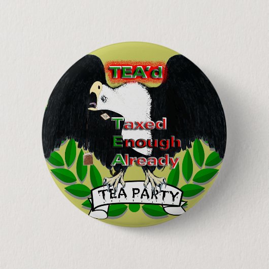 TEA Party Supply Ronde Button 5,7 Cm (Voorkant)