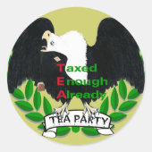 TEA Party Supply Ronde Sticker (Voorkant)