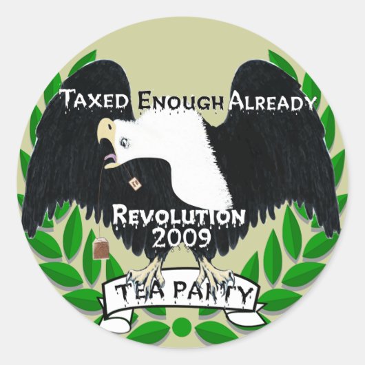 TEA Party Supply Ronde Sticker (Voorkant)