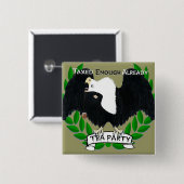 TEA Party Supply Vierkante Button 5,1 Cm (Voorkant /achterkant)