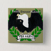 TEA Party Supply Vierkante Button 5,1 Cm (Voorkant)