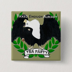 TEA Party Supply Vierkante Button 5,1 Cm