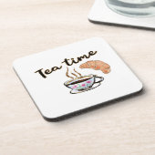 Tea party Table Serving, tea party gift, theetijd Bier Onderzetter (Linkerzijde)