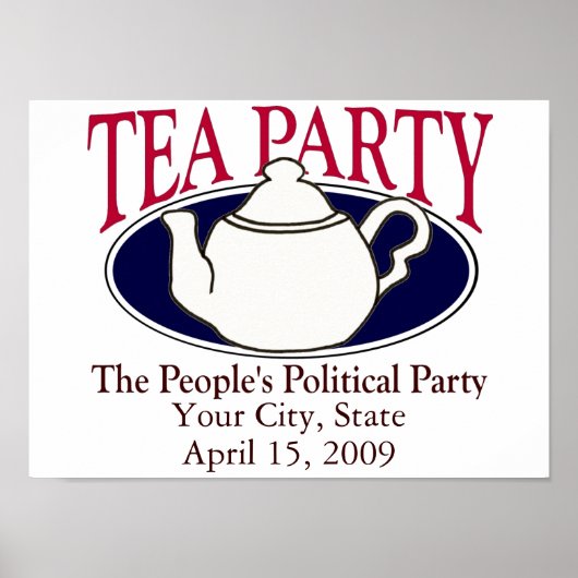 Tea Party Tax Day poster (Voorkant)