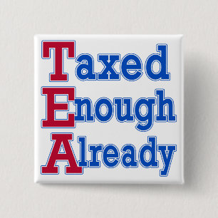 TEA PARTY Taxed genoeg reeds gereed overhemden Vierkante Button 5,1 Cm