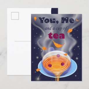 Tea Party Tea Cup Tea Time Uitnodiging Briefkaart
