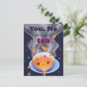 Tea Party Tea Cup Tea Time Uitnodiging Briefkaart (Staand voorkant)