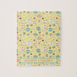   Tea Party Teacups en Teapots Print Legpuzzel