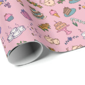 Tea Party Thed Wrapping Paper Cadeaupapier (Rol Hoek)