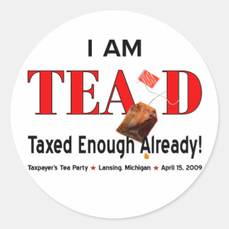 Tea Party THEE'd Sticker - Michigan