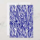 Tea party theepot, marine zebra print vrijgezellen kaart (Achterkant)