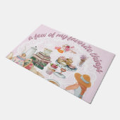 Tea Party Theepot Teacups Boeken Cupcakes Deurmat (Schuin)