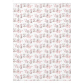 Tea Party theepot theekopjes roze rozenbloem Tafelkleed (Voorkant)