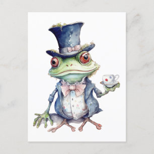 Tea Party Toad in Top Hoed Briefkaart
