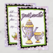Tea Party - uitnodiging (Voorkant / Achterkant)