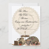 Tea Party - Uitnodiging (Achterkant)