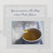 Tea Party uitnodiging (Voorkant / Achterkant)