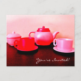 Tea Party Uitnodiging Briefkaart
