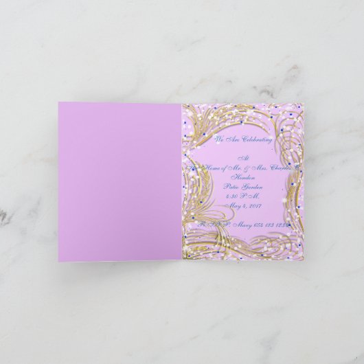 TEA PARTY UITNODIGING - THEECUPS EN BLOEMEN (Binnen)