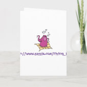 Tea Party uitnodiging: Vliegende olifant thee wate (Achterkant)