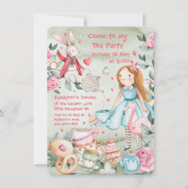 Tea Party-uitnodiging voor meisjes