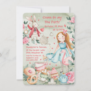 Tea Party-uitnodiging voor meisjes