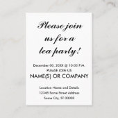 Tea Party uitnodigingen (Achterkant)