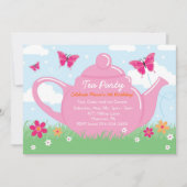 Tea Party-uitnodigingen Kaart (Voorkant)