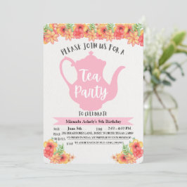 Tea Party-uitnodigingen voor meisjes