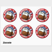 Tea Party van Amerika Ronde Sticker (Vel)