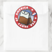 Tea Party van Amerika Ronde Sticker (Tas)