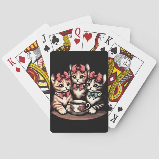 Tea Party van de Kittens Pokerkaarten (Achterkant)