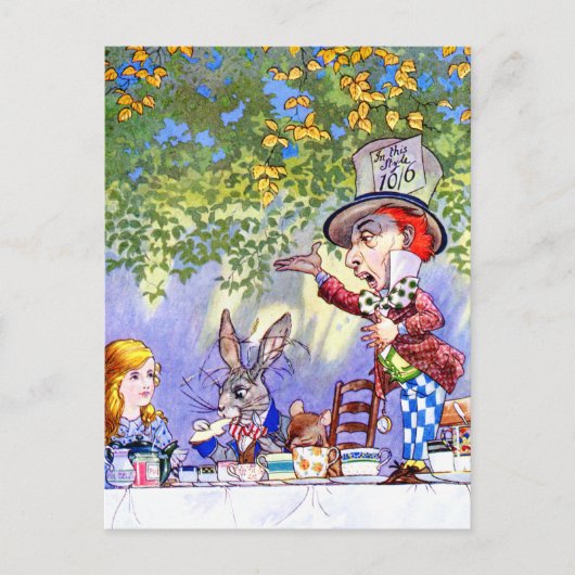 Tea Party van de Mad Hatter in Alice in Wonderland Briefkaart (Voorkant)