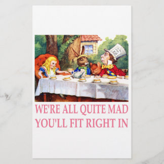 Tea Party van de Mad Hatter in Alice in Wonderland Briefpapier