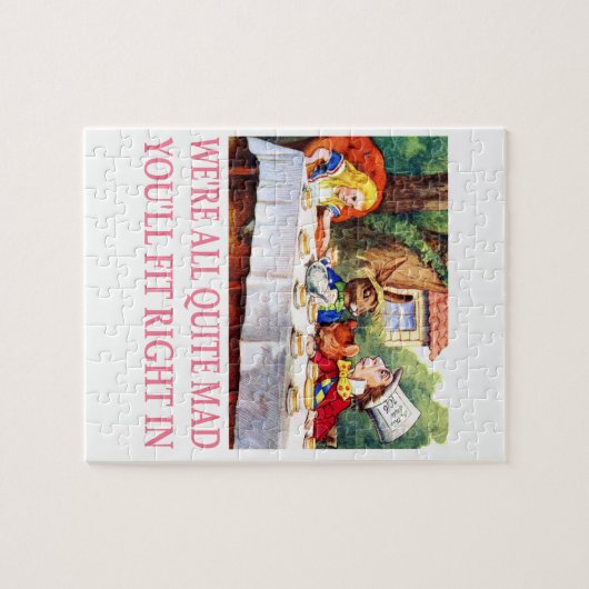 Tea Party van de Mad Hatter in Alice in Wonderland Legpuzzel (Horizontaal)