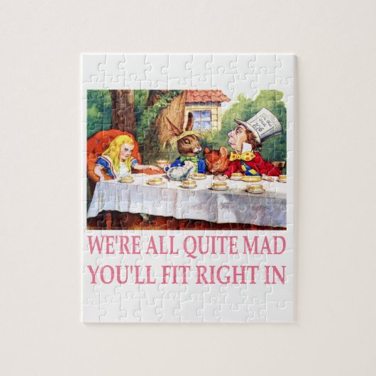 Tea Party van de Mad Hatter in Alice in Wonderland Legpuzzel (Verticaal)