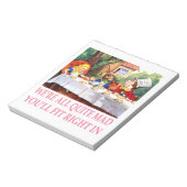 Tea Party van de Mad Hatter in Alice in Wonderland Notitieblok (Linkerzijde)