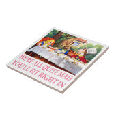 Tea Party van de Mad Hatter in Alice in Wonderland Tegeltje (Zijkant)